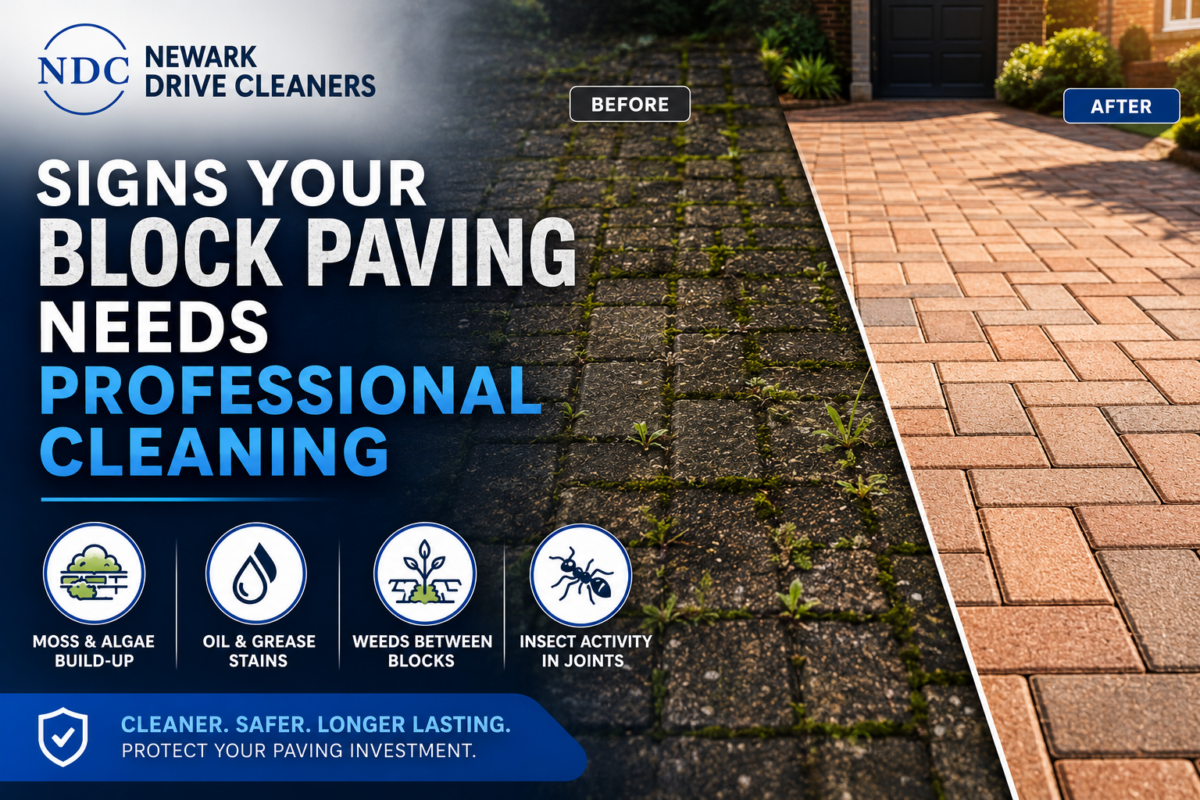 Driveway clean-up before and after