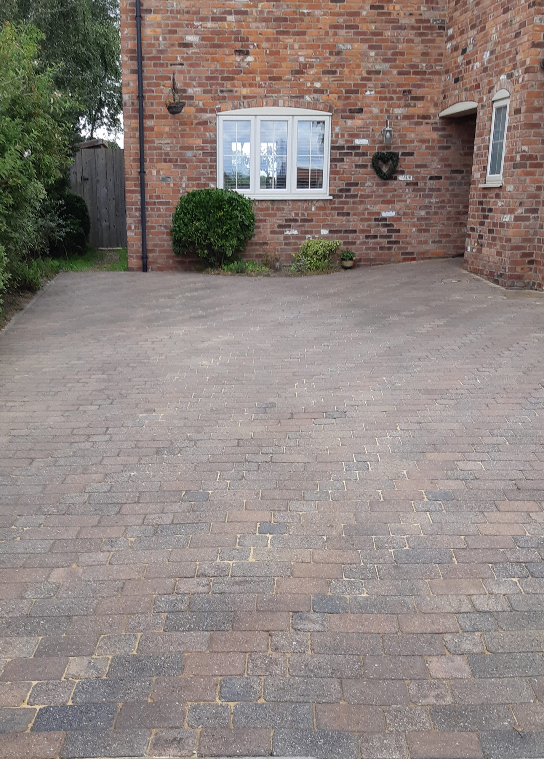 Restored block paving driveway in Balderton